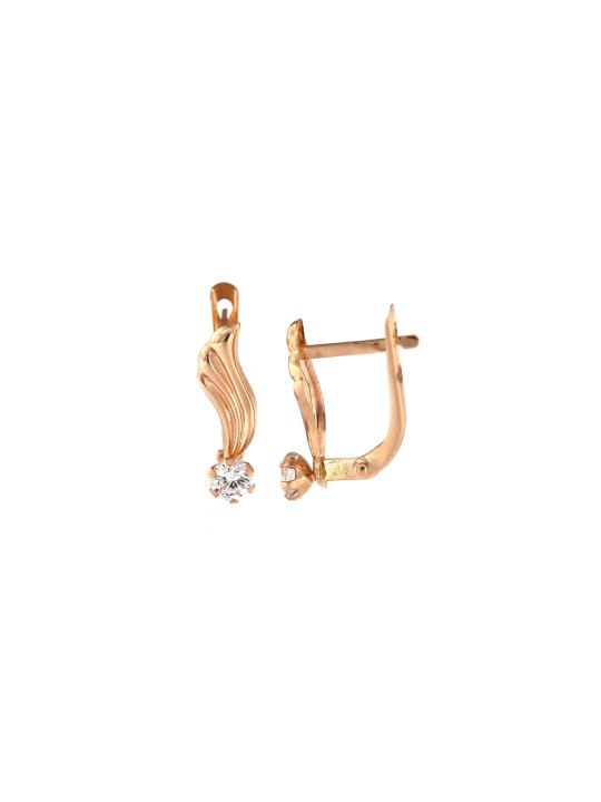 Rose gold zirconia earrings BRA04-02-53