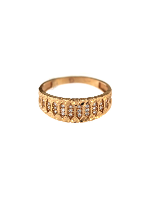 Rose gold zirconia ring DRC06-08