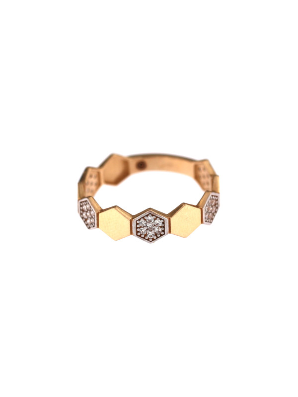 Rose gold zirconia ring DRC06-38
