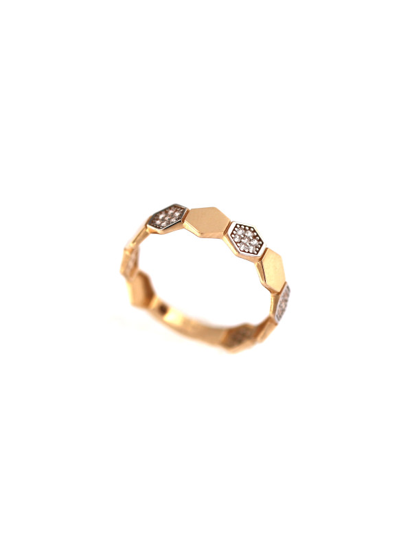 Rose gold zirconia ring DRC06-38