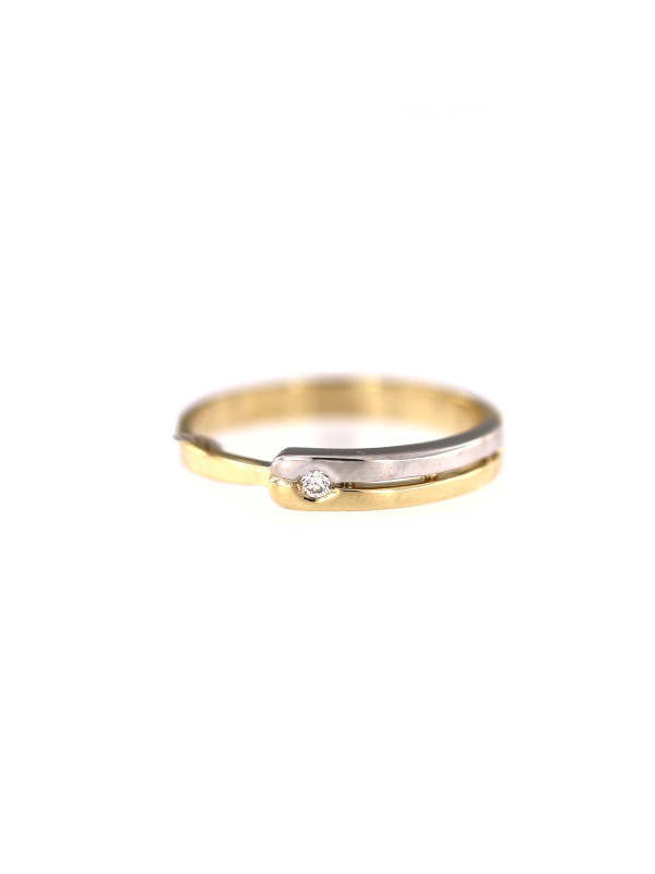 Yellow gold engagement ring with diamond DGBR07-19