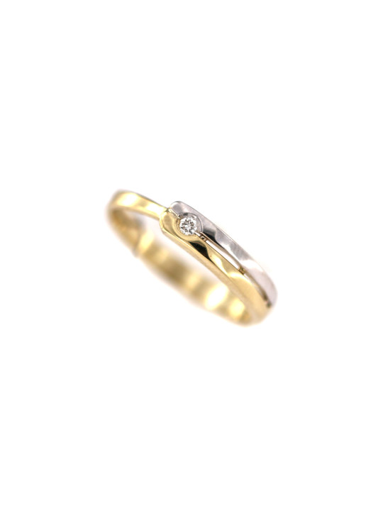 Yellow gold engagement ring with diamond DGBR07-19