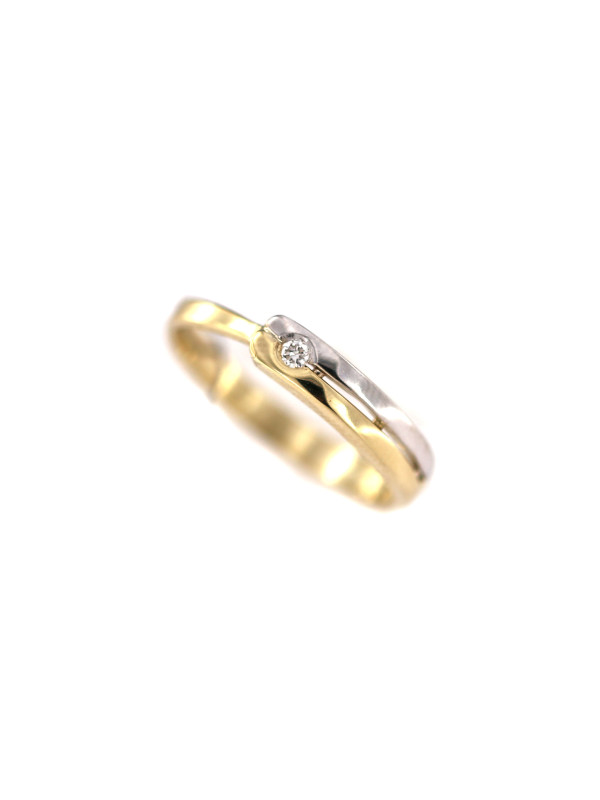 Yellow gold engagement ring with diamond DGBR07-19