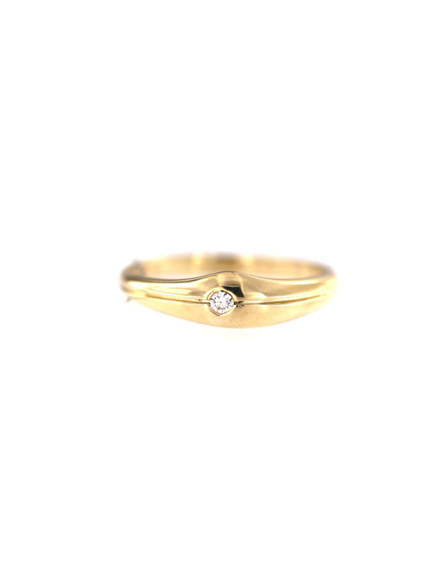 Yellow gold engagement ring with diamond DGBR07-20