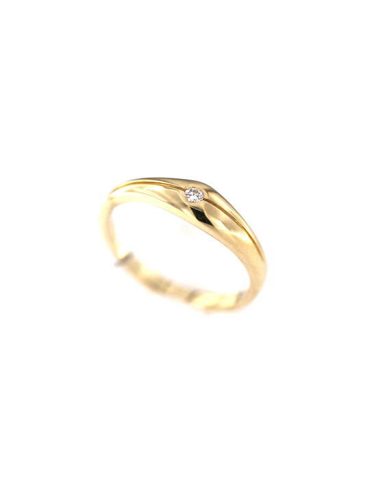 Yellow gold engagement ring with diamond DGBR07-20