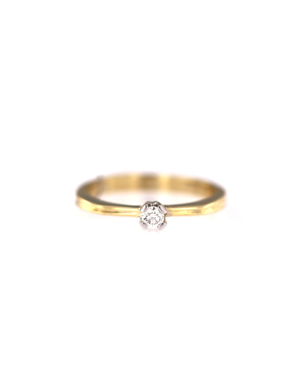 Yellow gold engagement ring with diamond DGBR01-13