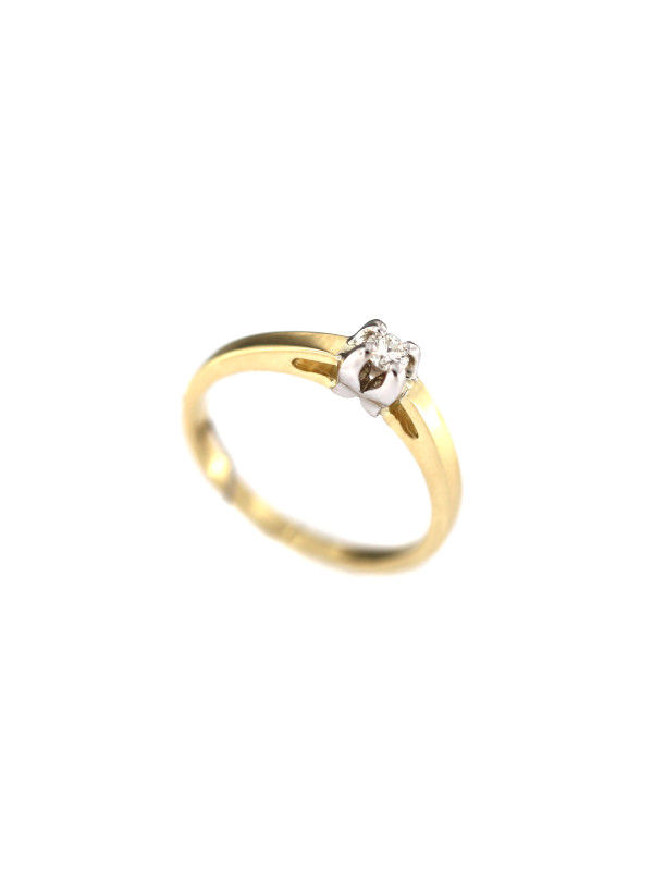 Yellow gold engagement ring with diamond DGBR01-18