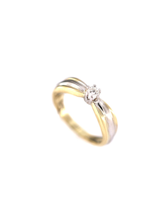 Yellow gold engagement ring with diamond DGBR02-11