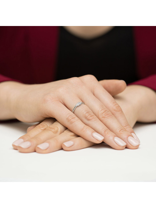Rose gold diamond ring DRBR18-06