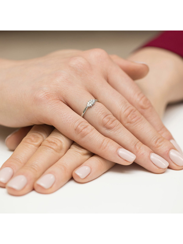 Rose gold diamond ring DRBR18-06