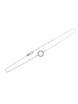 White gold anklet EBK03-02