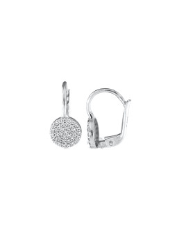 White gold zirconia earrings BBA02-01-08