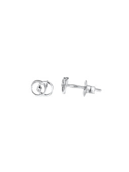 White gold pin earrings BBV10-02-01