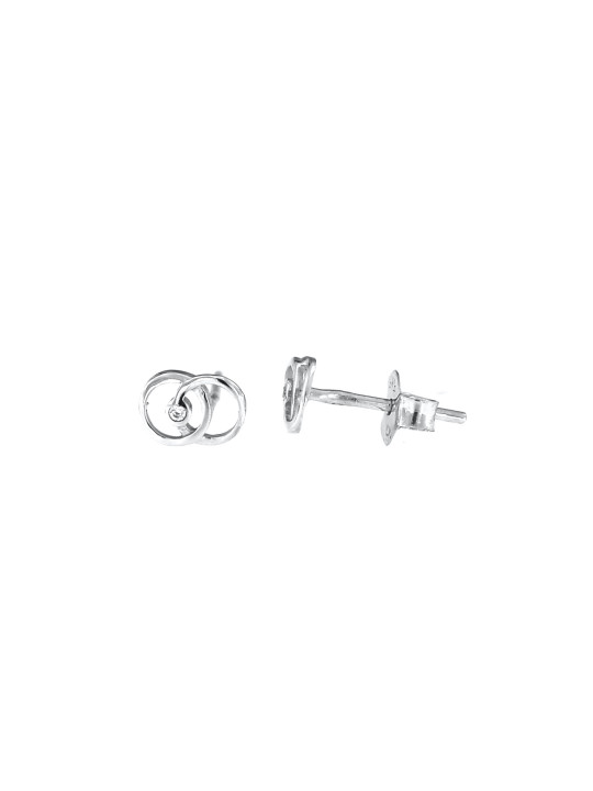 White gold pin earrings BBV10-02-01