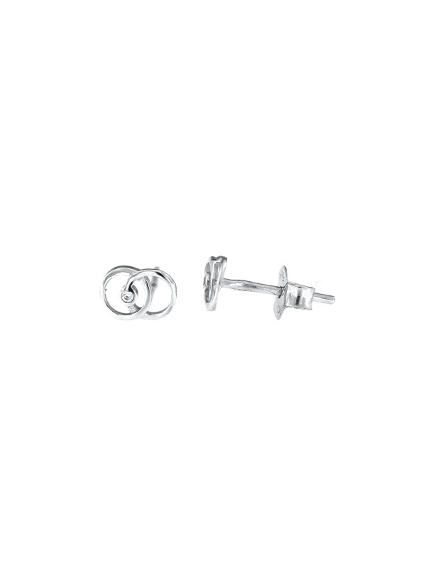 White gold pin earrings BBV10-02-01