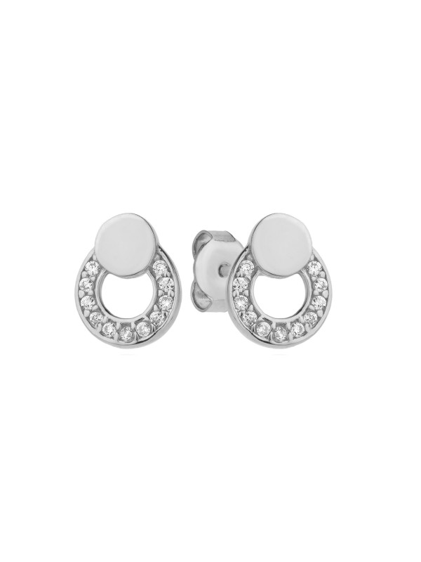White gold pin earrings BBV10-03-02