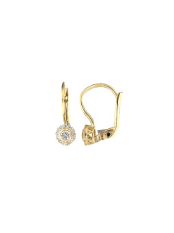 Yellow gold english lock earrings BGA03-06-09