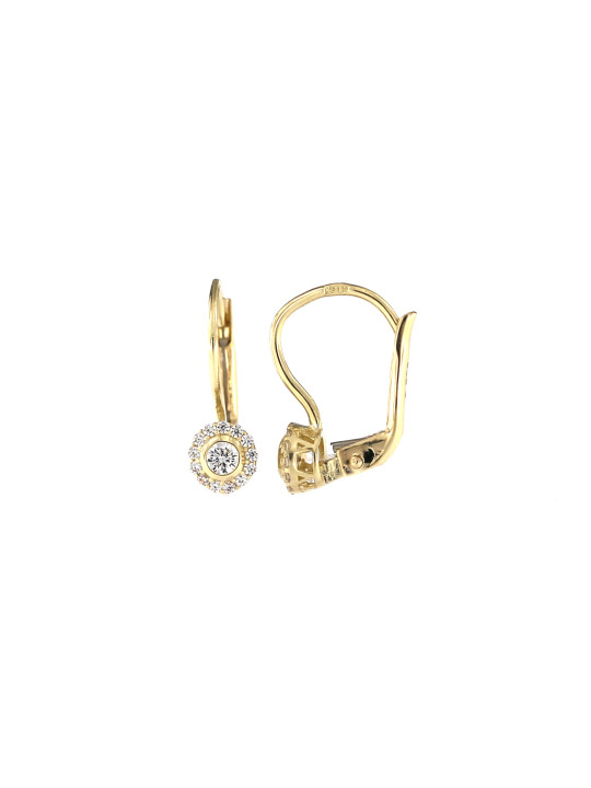 Yellow gold english lock earrings BGA03-06-09
