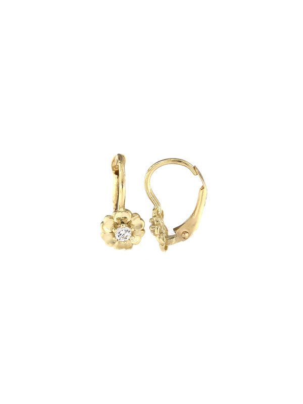 Yellow gold earrings for kids BGA07-01-18