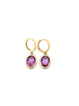 Yellow gold earrings with Zultanite BGA01-ZU-02