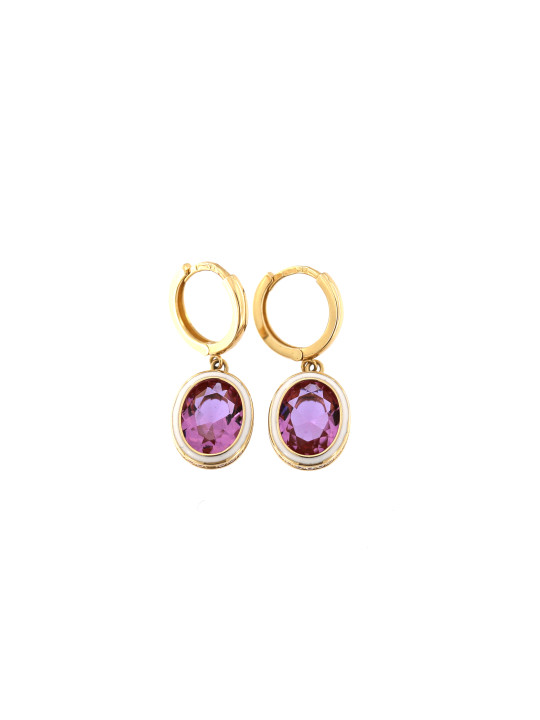 Yellow gold earrings with Zultanite BGA01-ZU-02