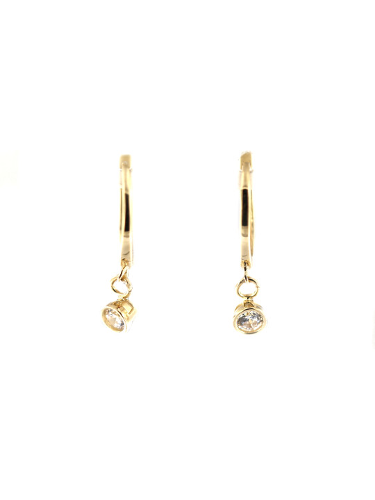 Yellow gold drop earrings BGA04-07-09