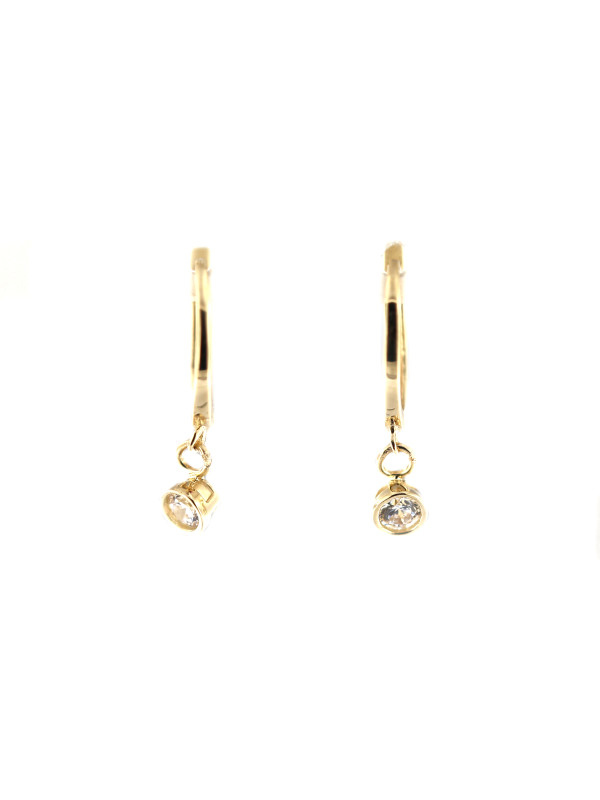 Yellow gold drop earrings BGA04-07-09