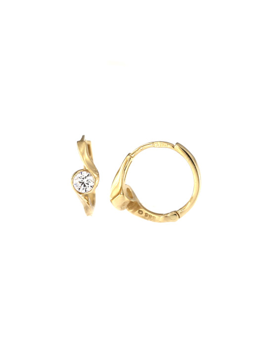 Yellow gold hoop earrings BGR01-02-04