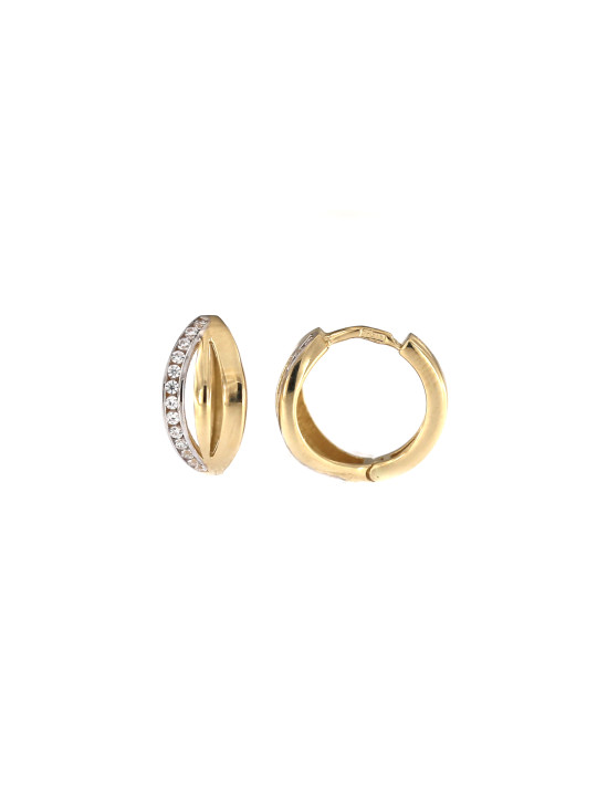 Yellow gold hoop earrings BGR01-03-19