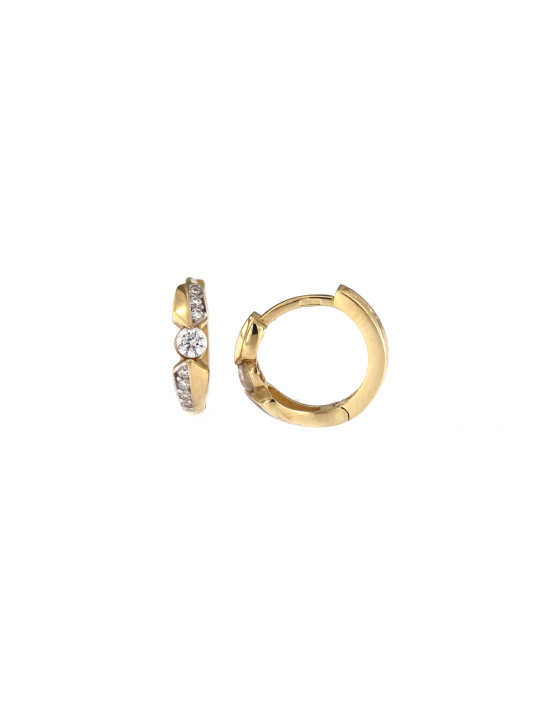 Yellow gold hoop earrings BGR01-03-20