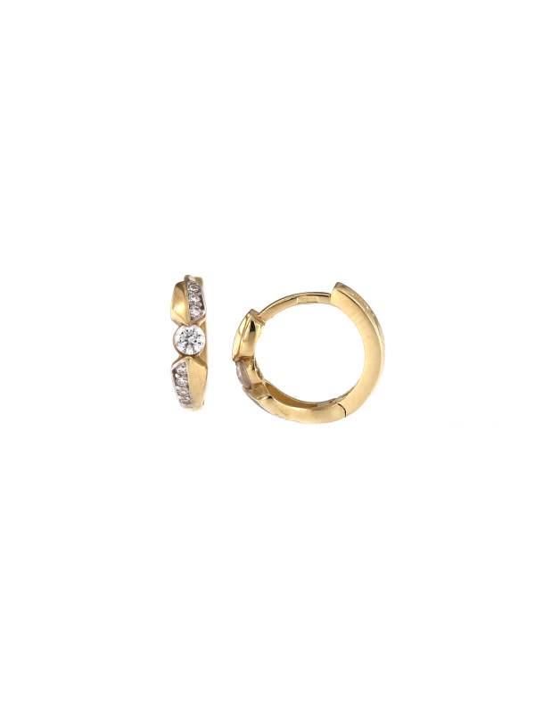 Yellow gold hoop earrings BGR01-03-20