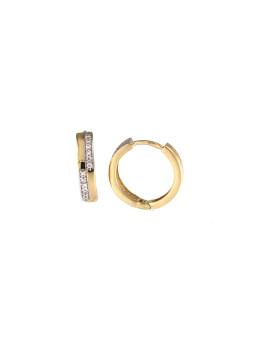 Yellow gold hoop earrings BGR01-03-21