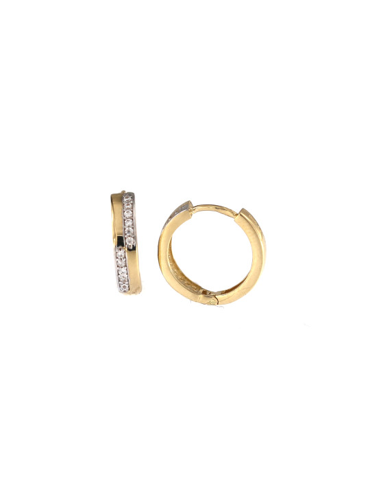 Yellow gold hoop earrings BGR01-03-21