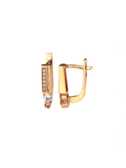 Rose gold zirconia earrings BRA04-02-77