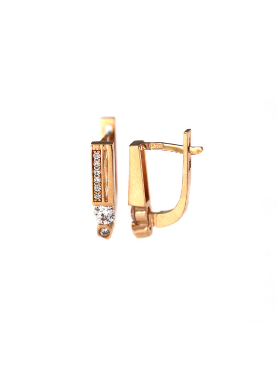 Rose gold zirconia earrings BRA04-02-77