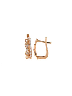 Rose gold zirconia earrings BRA04-08-60