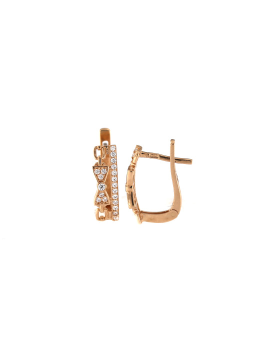 Rose gold zirconia earrings BRA04-08-60
