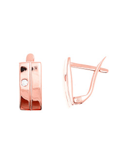 Rose gold zirconia earrings BRA04-08-62