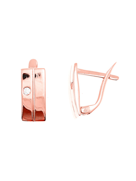 Rose gold zirconia earrings BRA04-08-62