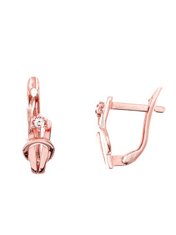 Rose gold zirconia earrings BRA04-09-19