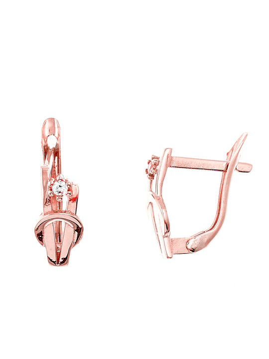 Rose gold zirconia earrings BRA04-09-19