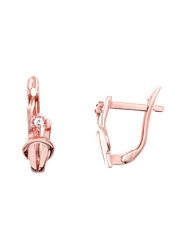 Rose gold zirconia earrings BRA04-09-19