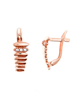 Rose gold zirconia earrings BRA04-09-21