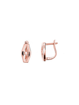 Rose gold zirconia earrings BRA04-15-09