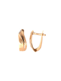 Rose gold zirconia earrings BRA04-16-35