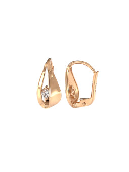 Rose gold zirconia earrings BRA04-07-42