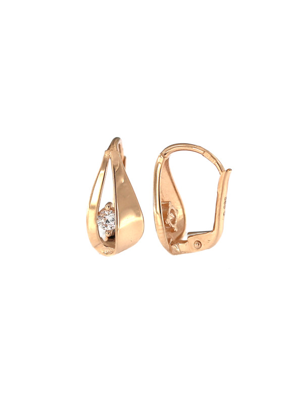 Rose gold zirconia earrings BRA04-07-42