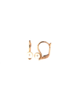 Rose gold pearl earrings BRP01-06-02