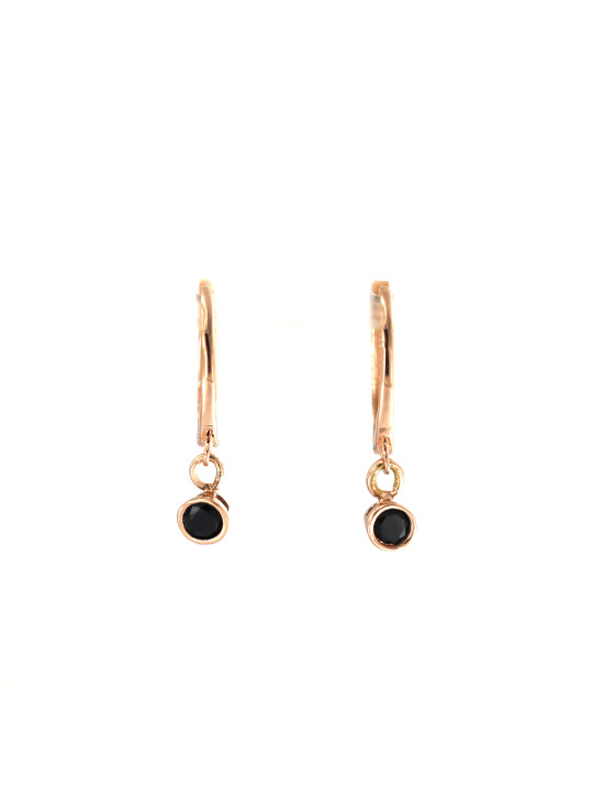 Rose gold zirconia earrings BRA01-J-06