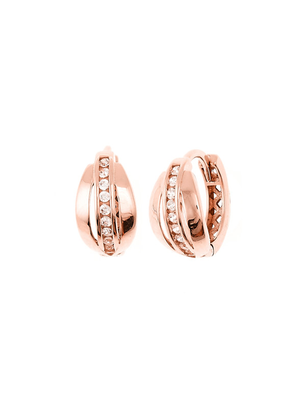 Rose gold zirconia earrings BRR01-10-26
